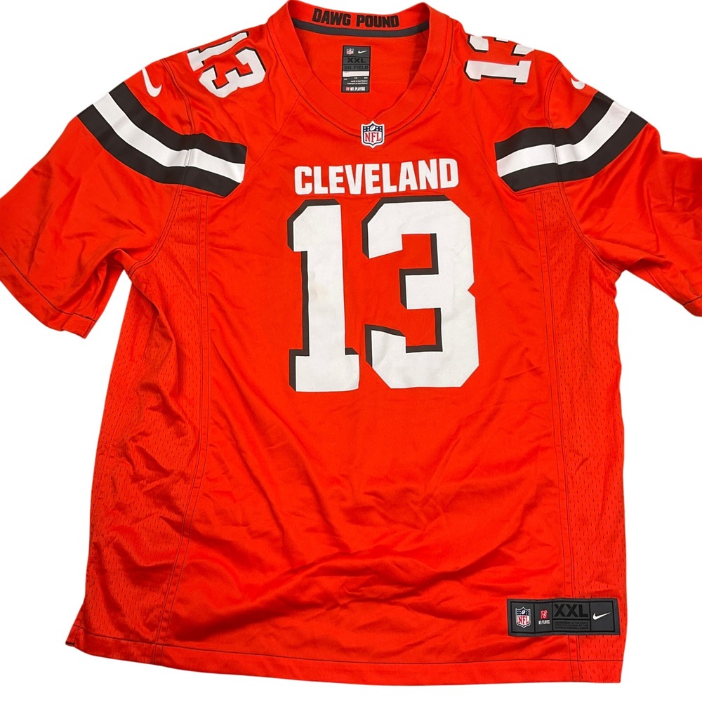 Nike NFL Cleveland Browns Jersey Mens 2XL Orange Odell Beckham Jr 13 Dawg Pound